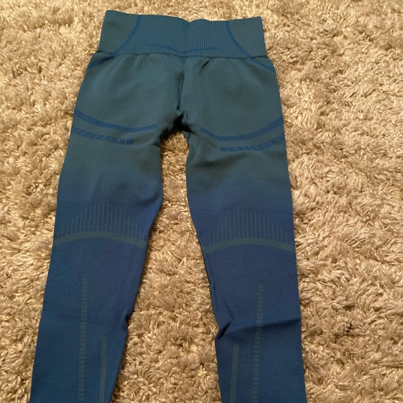Gymshark GEO SEAMLESS LEGGINGS Teal - Picture 7 of 8